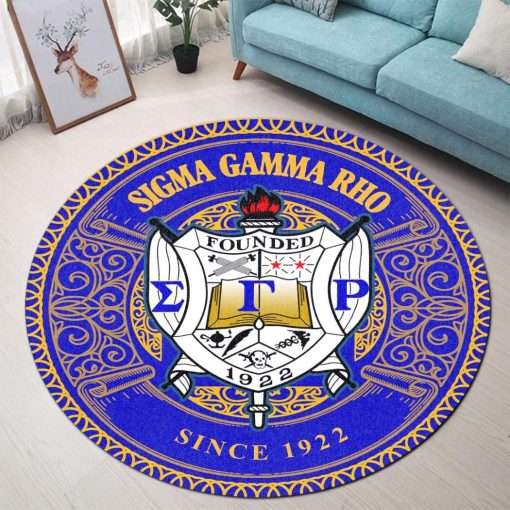 Sigma Gamma Rho Round Carpet All Over Print