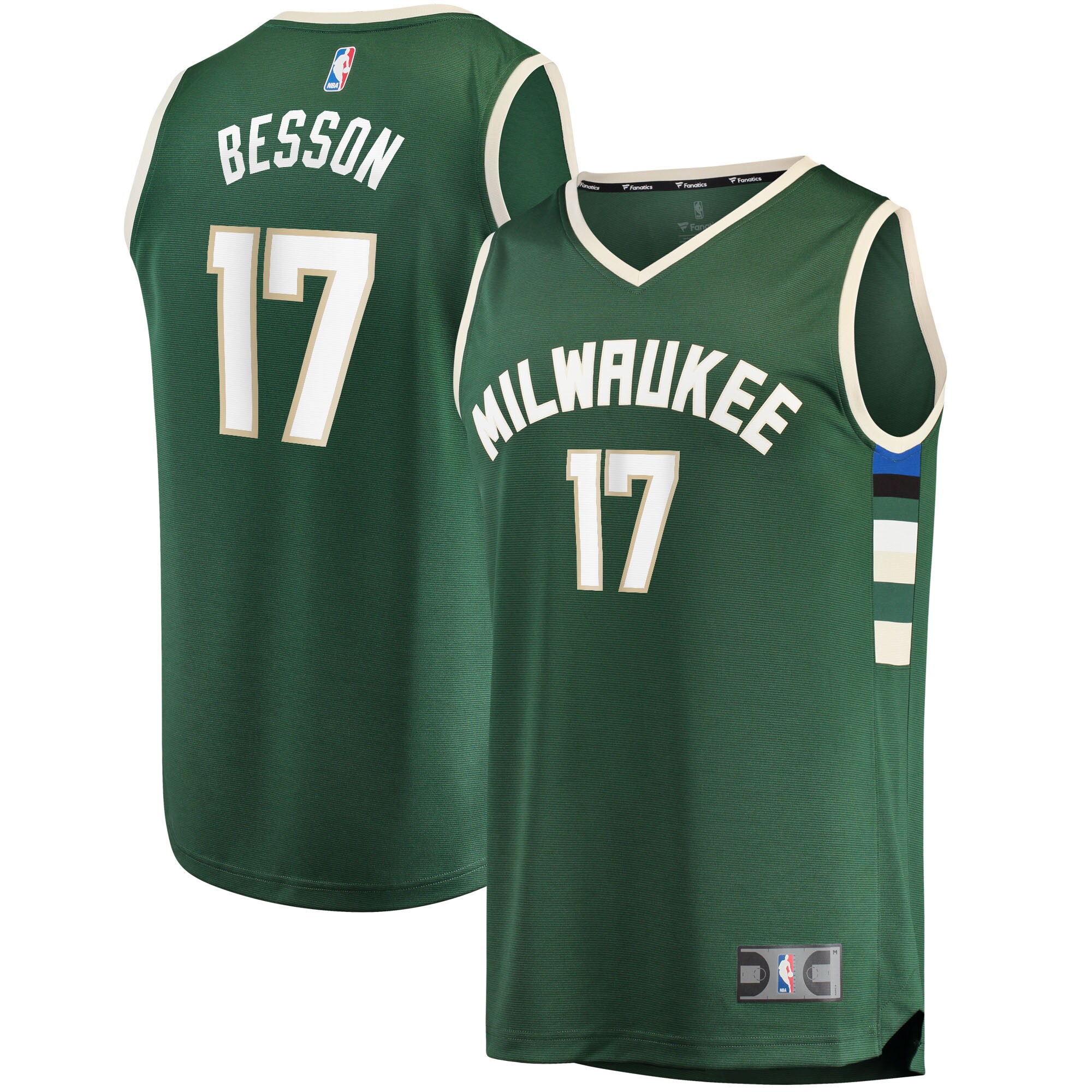 Hugo Besson Milwaukee Bucks Fast Break Jersey – Icon Edition – Green