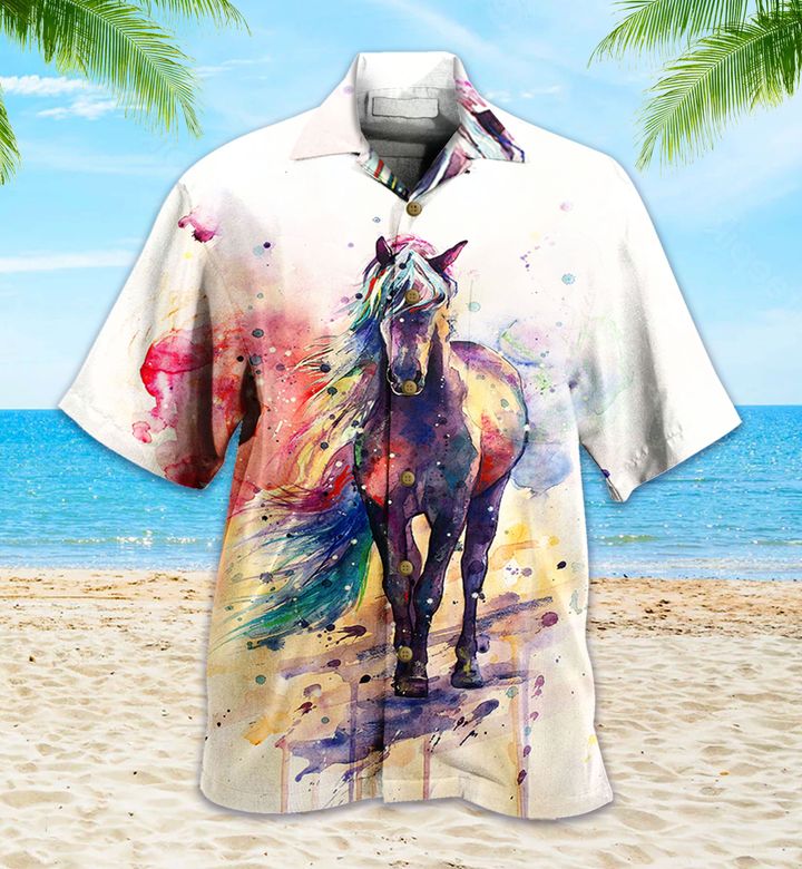 Horse Painting Colorful Hawaii Shirt Ha52768