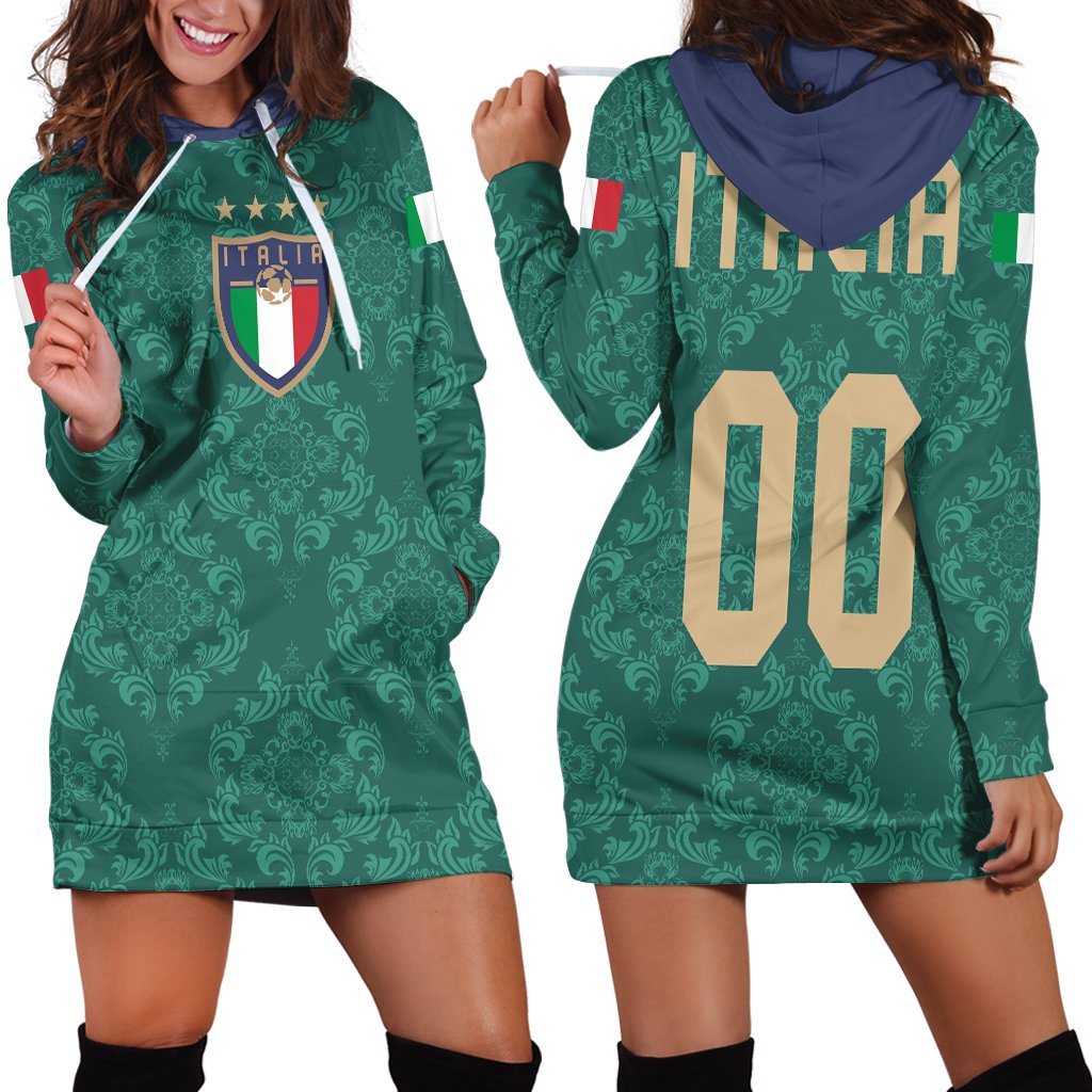 (Custom) Italia New Style Hoodie Dress Euro Soccer A27