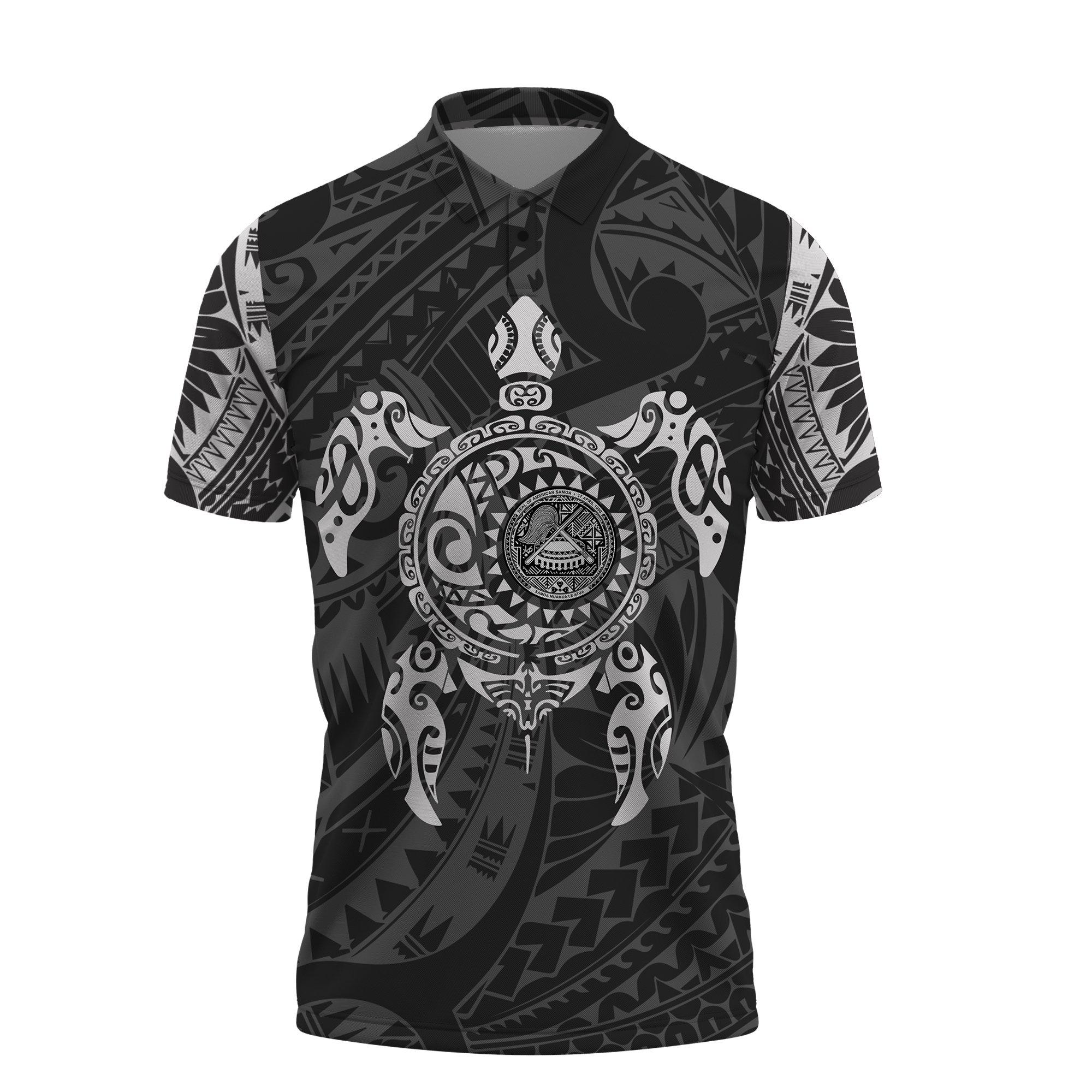 American Samoa Turtle Polynesian Polo Shirt All Over Print