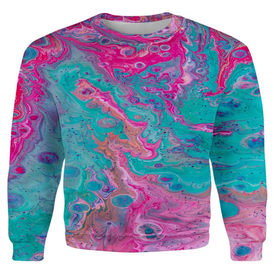 Cotton Candy Paint Swirls Sweatshirt