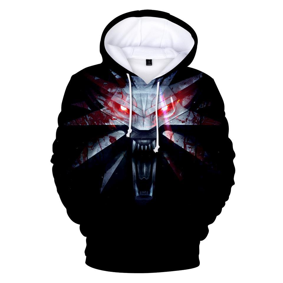 The Witcher 3 Hoodie: Iron Wolf Mark Casual Pullover Hoodie