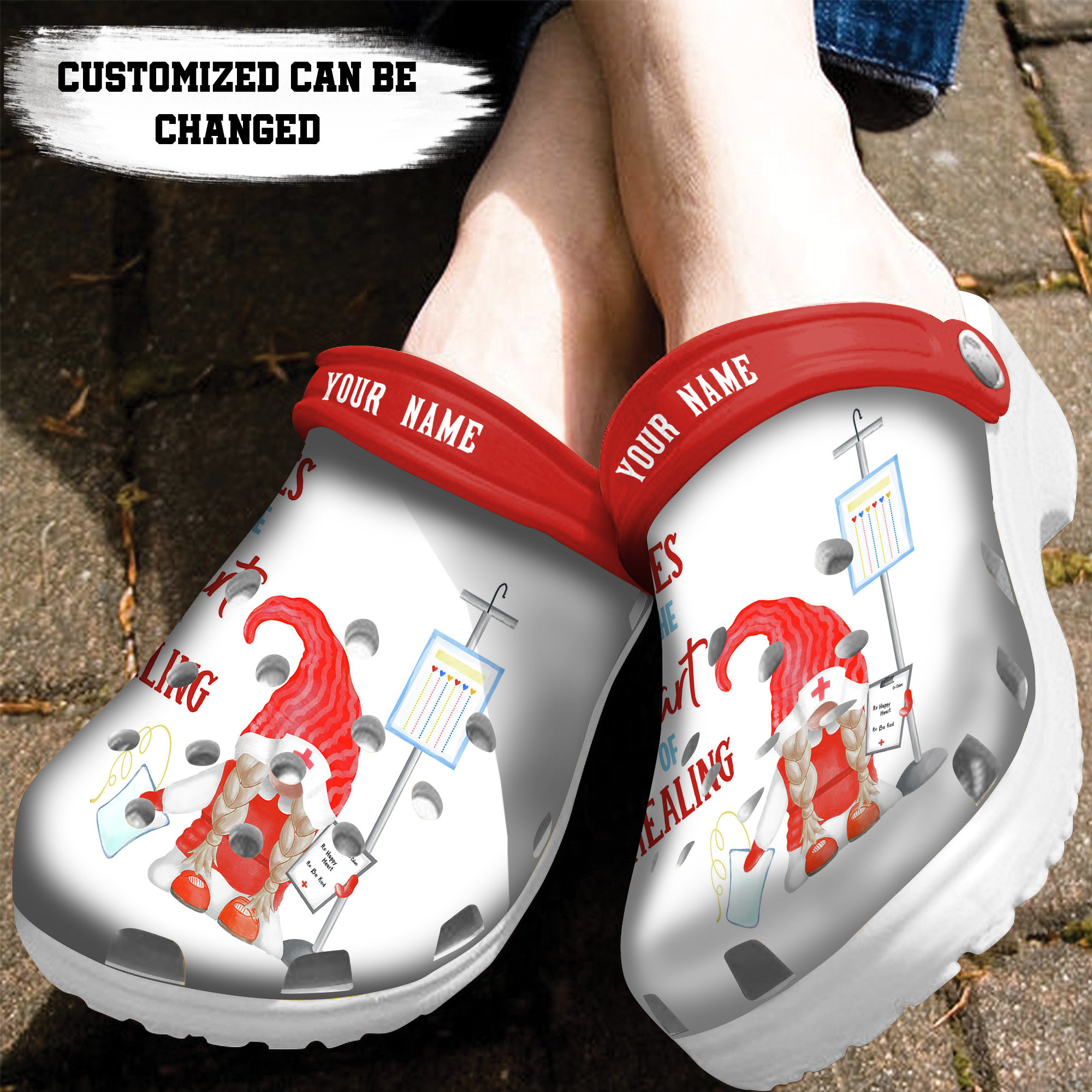 Nurse Crocs – Personalized Nurse Gnome Healing Clog Shoes ...