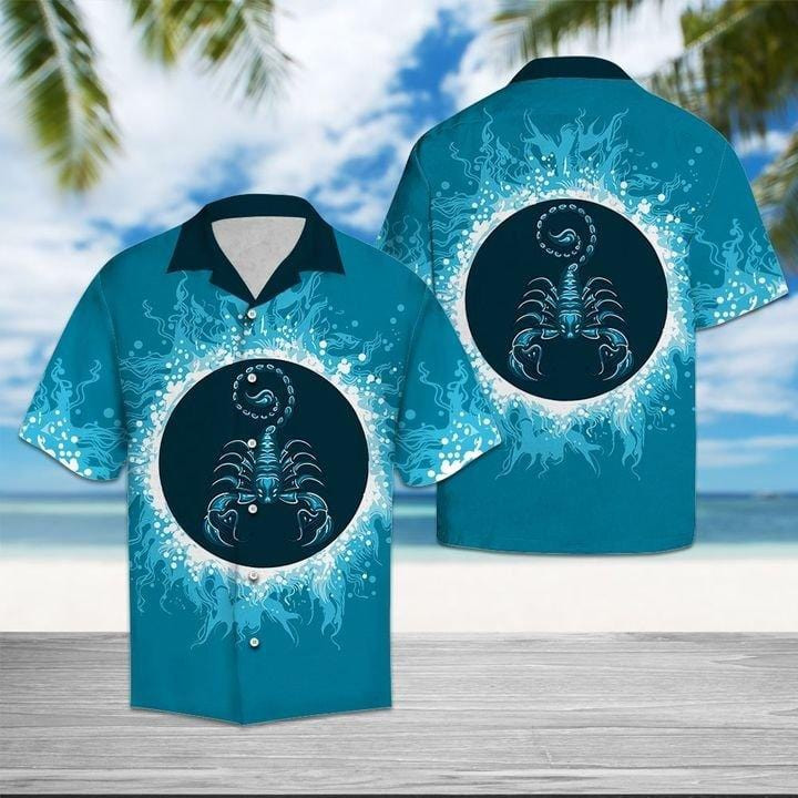 Scorpio Water Circle Zodiac Unisex Hawaii Shirts Dh Ha87166