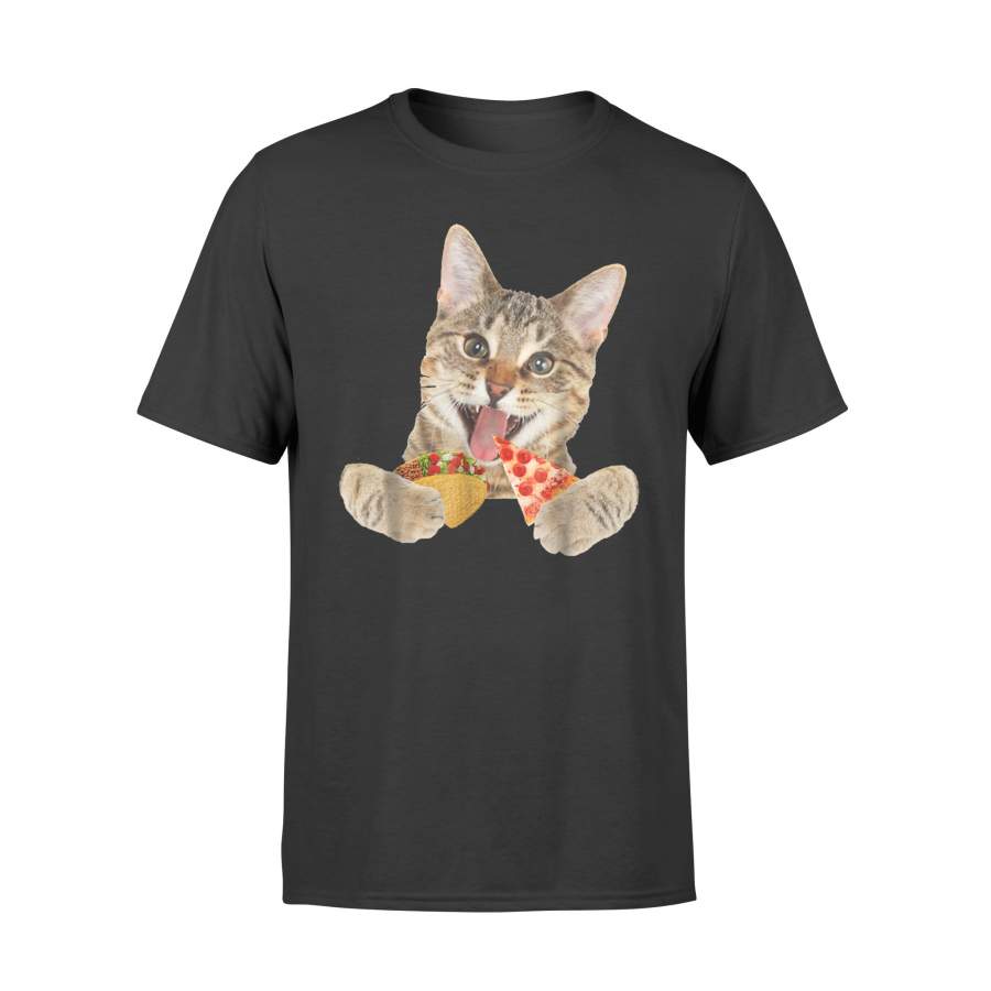 Cat Eating Taco And Pizza T Shirt