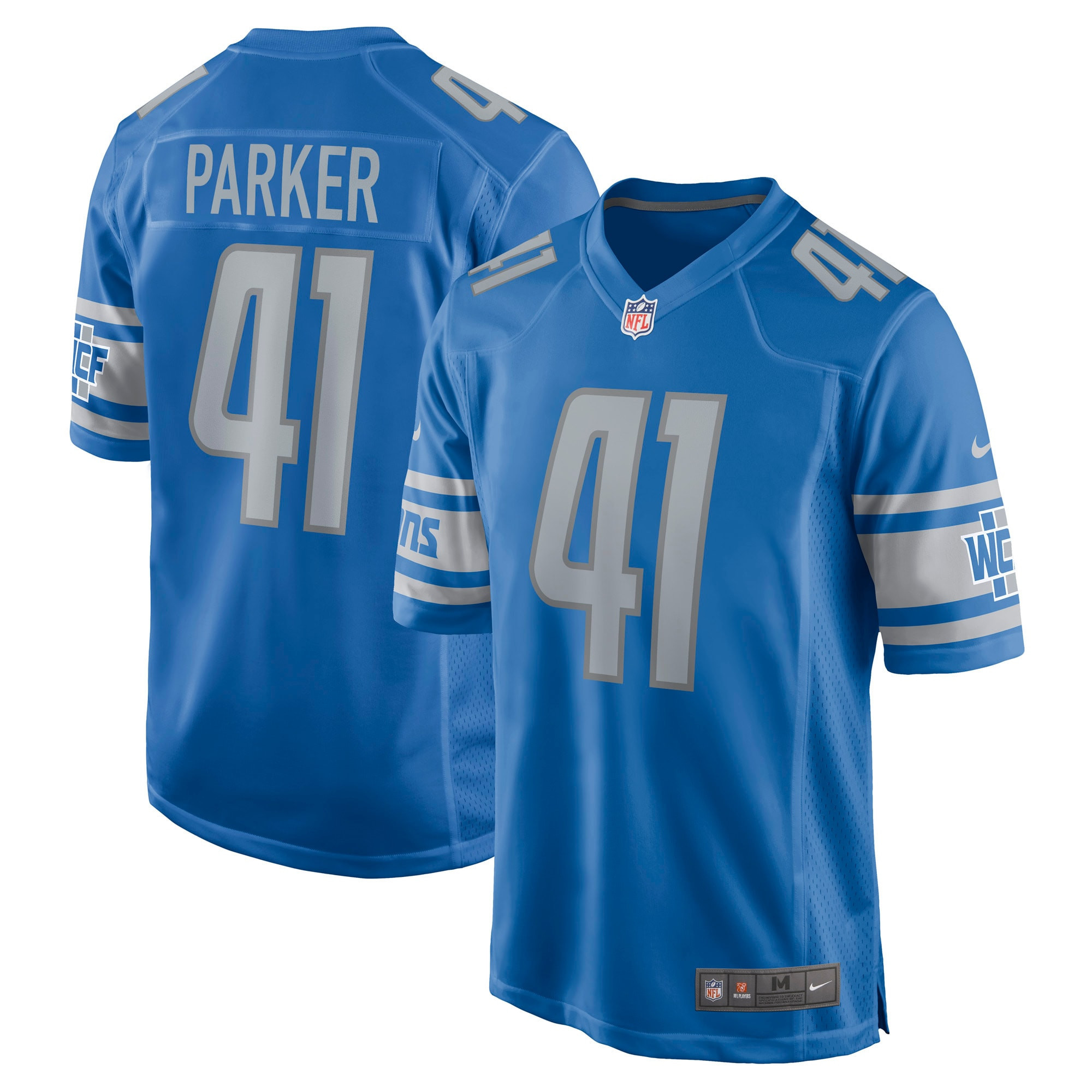 Aj Parker Detroit Lions Game Jersey – Blue NFL