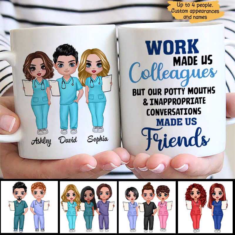 Doll Male Female Nurse Squad Personalized Mug