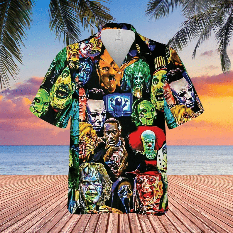 Horror Movie Villains All Over Print Hawaii Shirt Ha89512