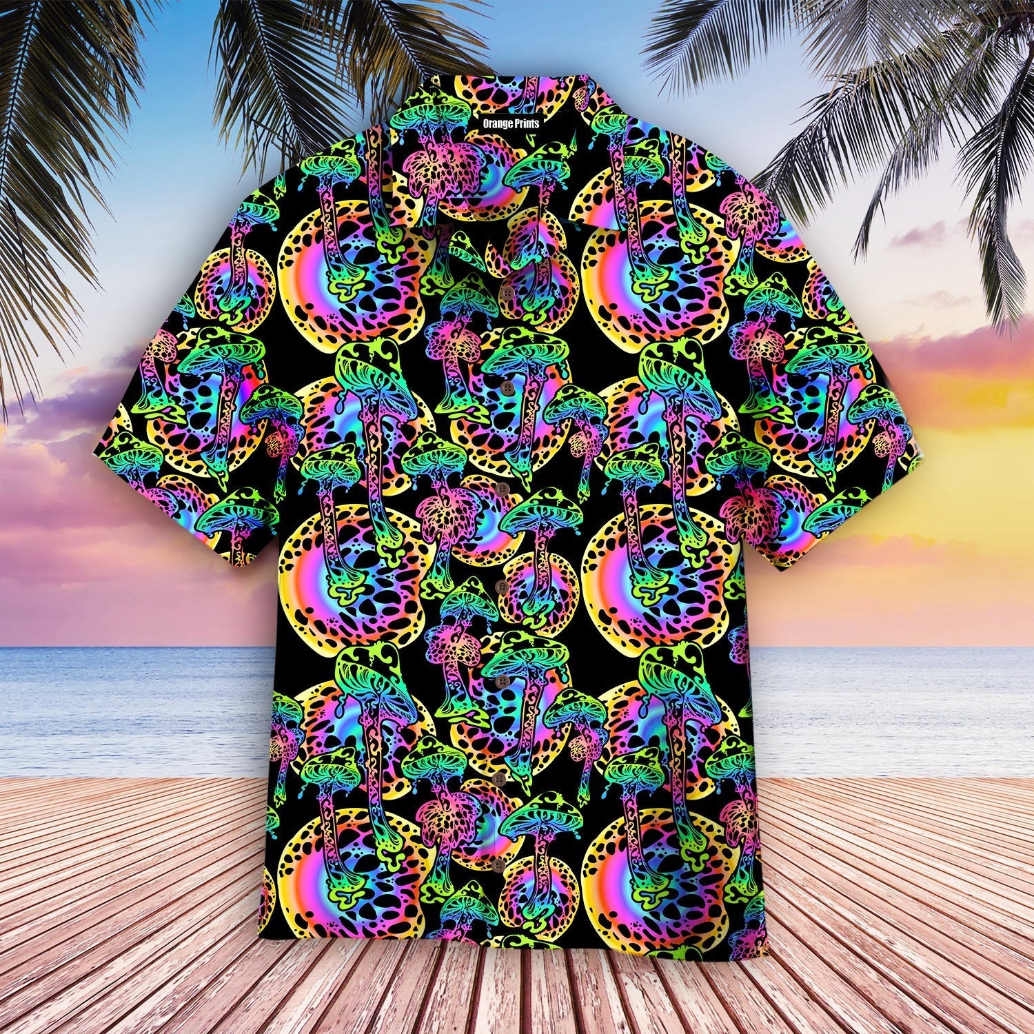 Psychedelic Magic Glowing Mushrooms Aloha Hawaii Shirts For Men Women Ha5283