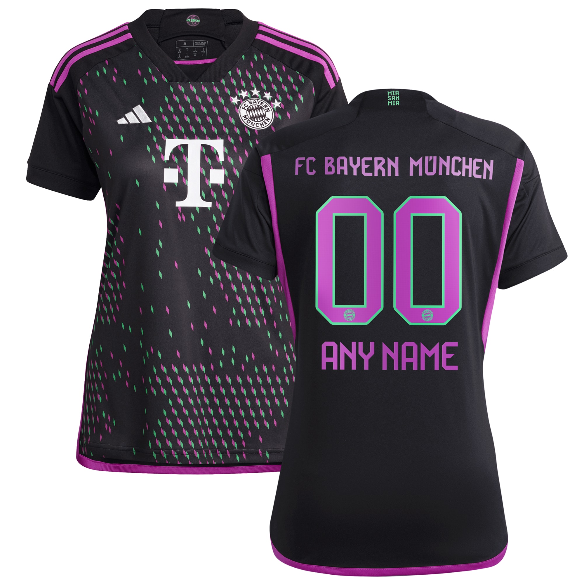 Bayern Munich Women's 2023/24 Away Replica Custom Jersey – Black