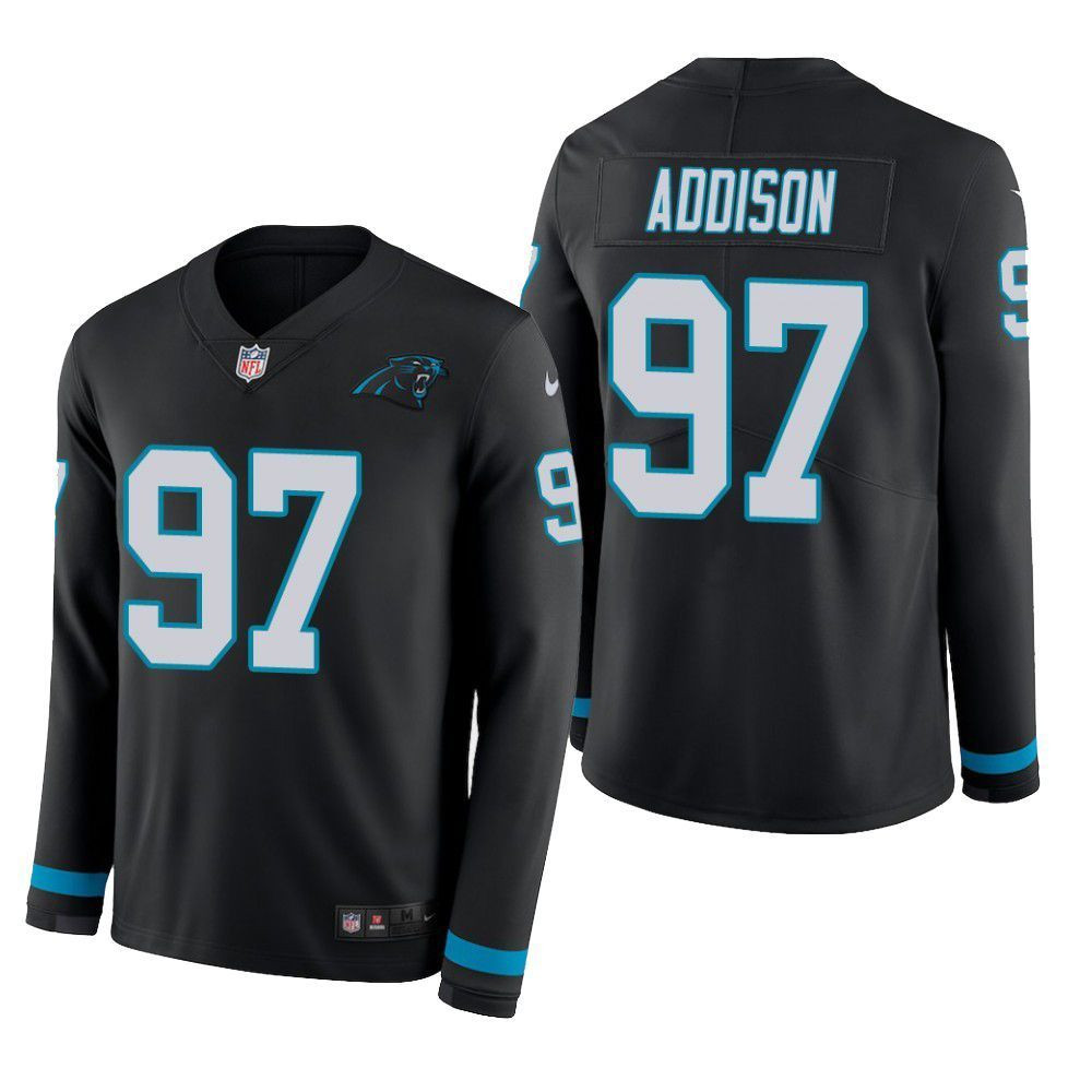 Carolina Panthers Mario Addison Therma Long Sleeve Mens Jersey Black