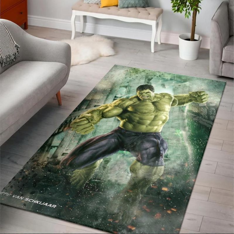 The Incredible Hulk Boys Room Area Rug Living Room Rug Home Decor Floor Decor