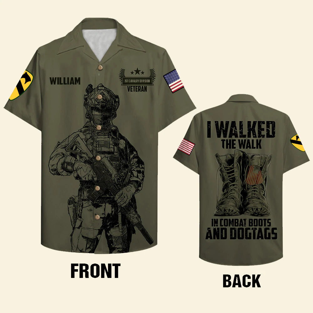 I Walked The Personalized Veteran Hawaii Shirt And Custom Military Unit Ha48821