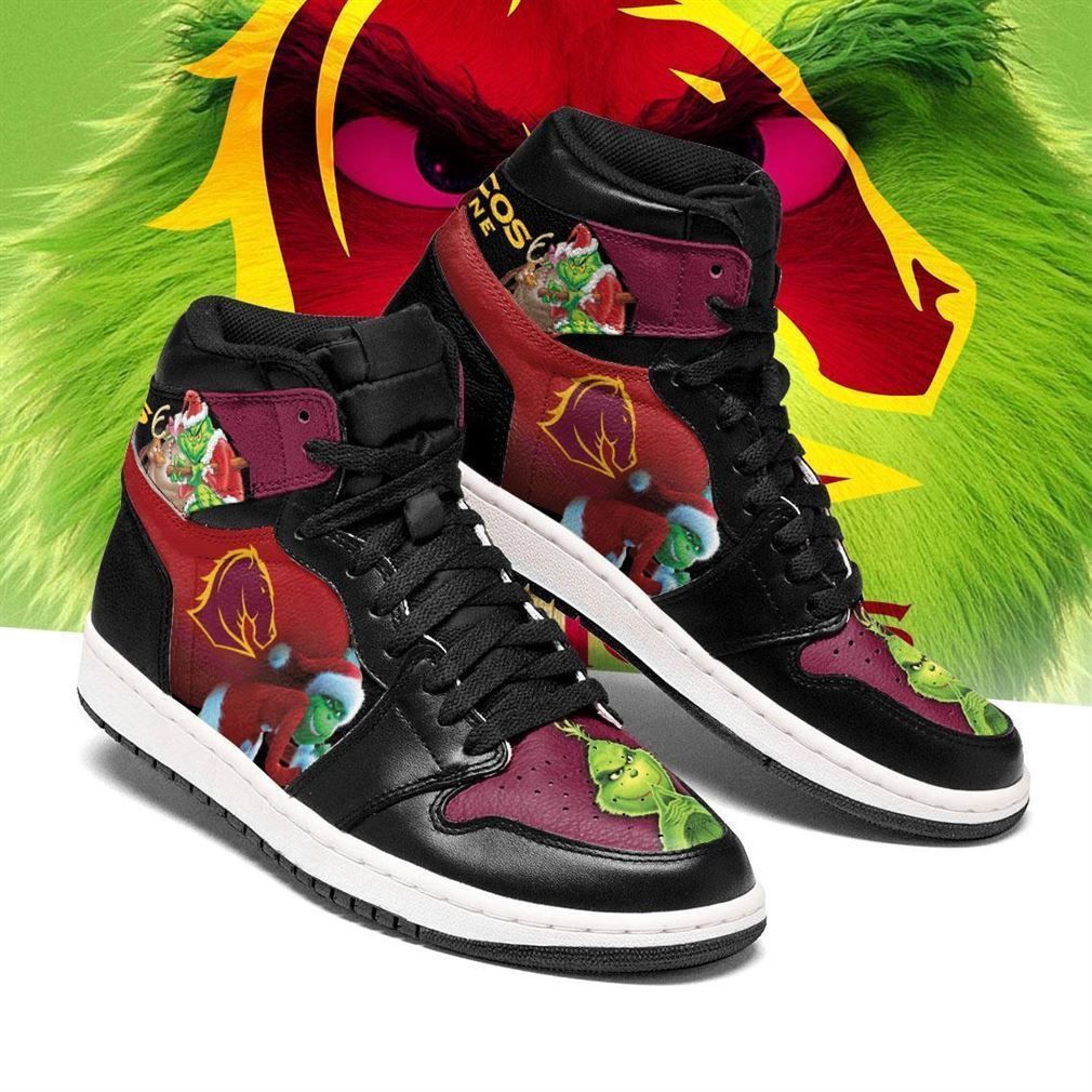 The Grinch Brisbane Broncos Nrl Air Jordan Shoes Sport Sneakers