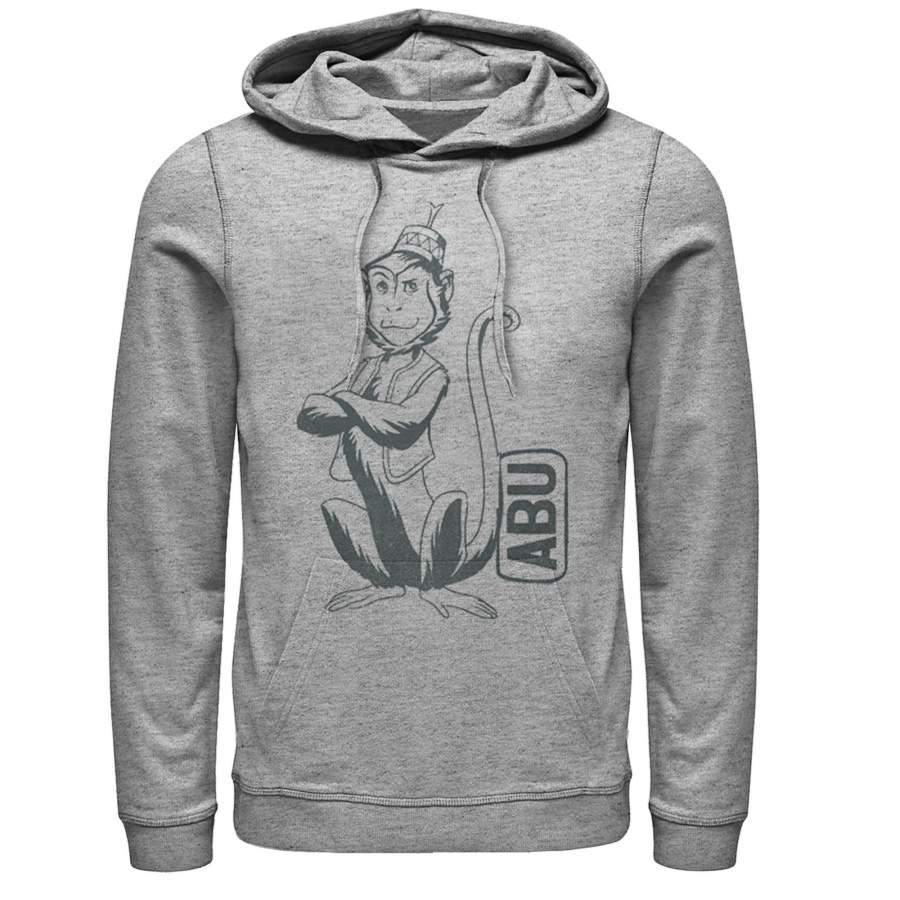 Aladdin Men’s Cartoon Abu Profile Lightweight Hoodie