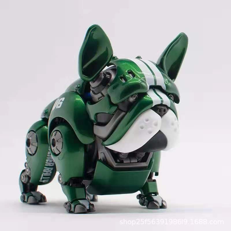 HWJ New Mechanical Bulldog Red Green Robot Dog Action Figure Children Adult Toys Car Home Decoration alx