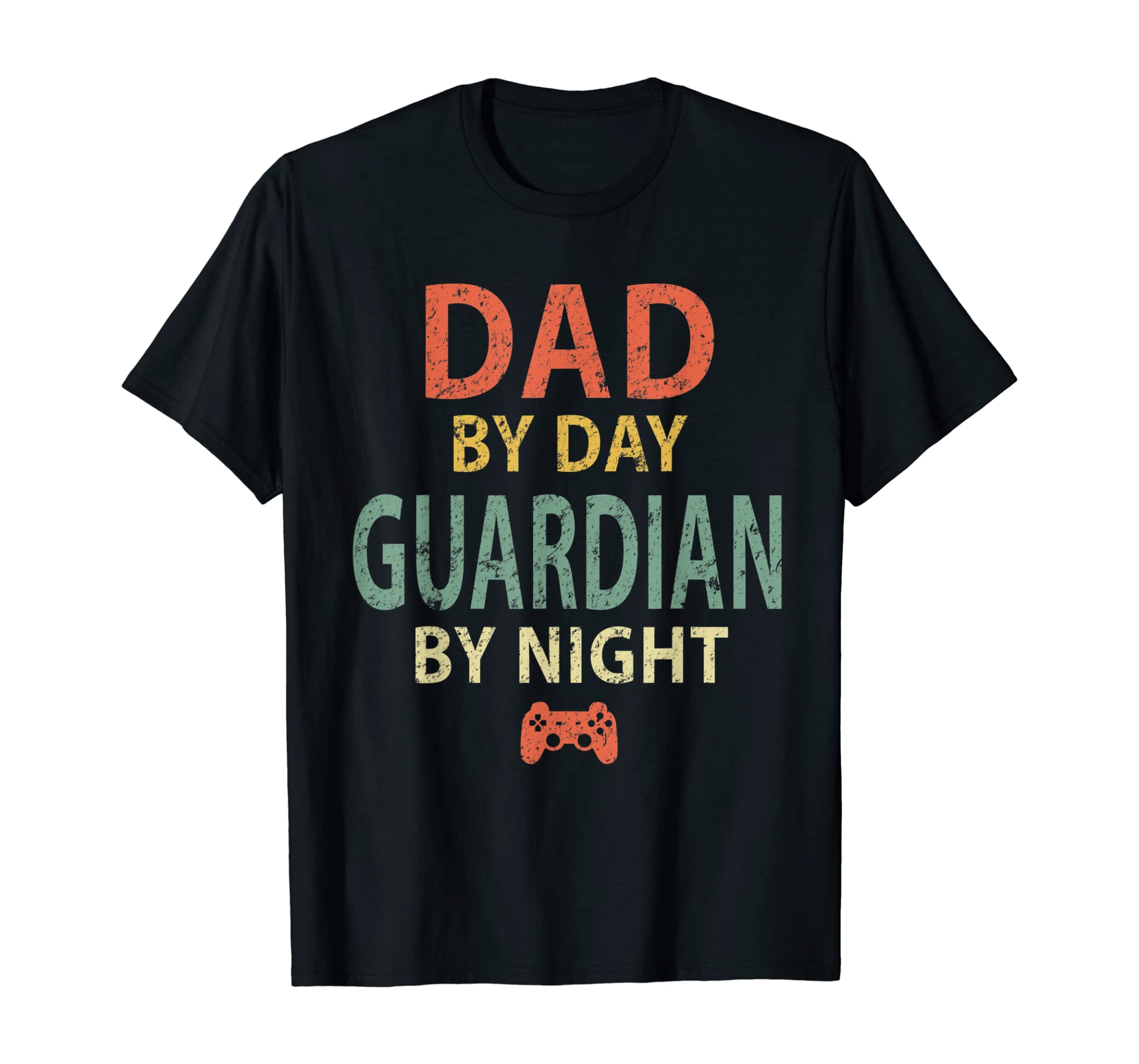 Mens Gamer Dad Shirt. Dad by Day Guardian By Night Gaming T-Shirt