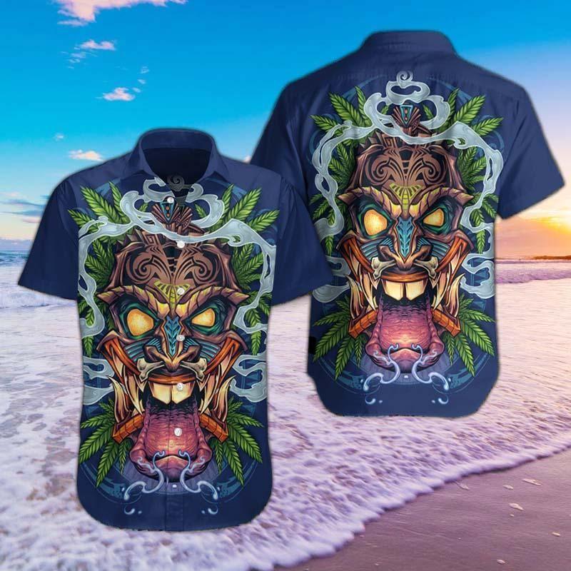 Tiki Head Hawaiians Navy Awesome Design Hawaii Shirt For Men Women Adult Ha91