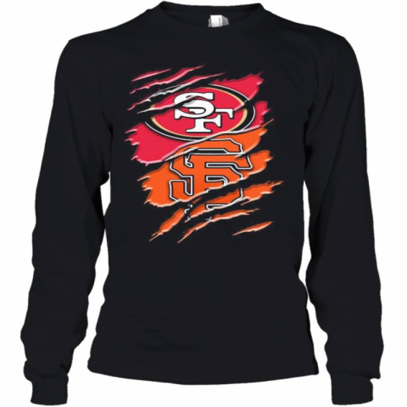 San Francisco 49Ers And San Francisco Giants Logo Youth Long Sleeve