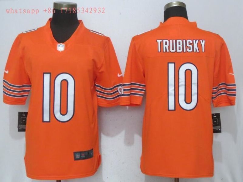 Chicago Bears Mitchell Trubisky #10 NFL 2020 Orange Jersey Jersey