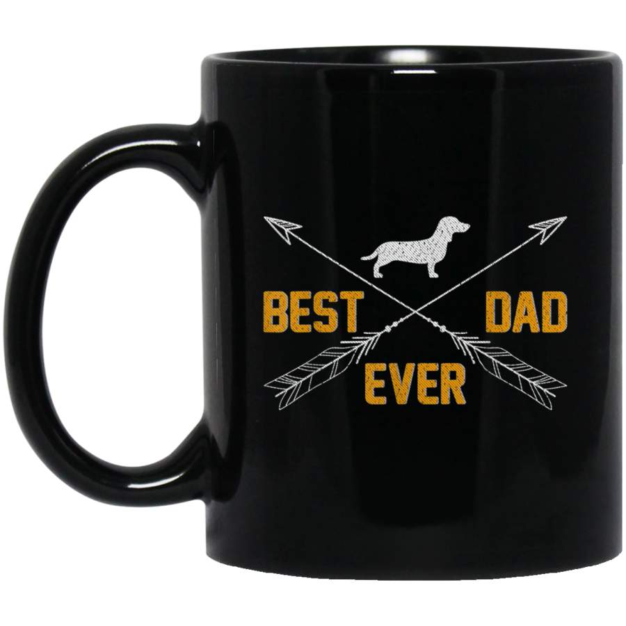 Vintage Best Dachshund Dog Dad Ever Funny Fathers Day Gift Mug