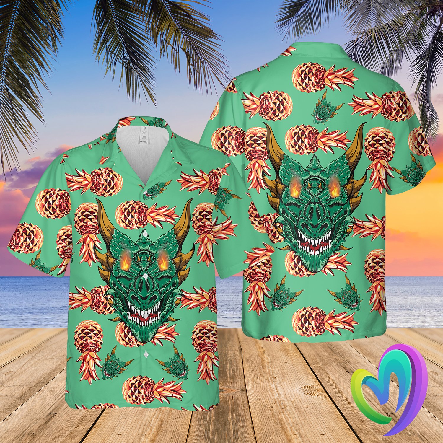 Fantasy Dragon Summer Hawaii Beach Shirt Ha90710