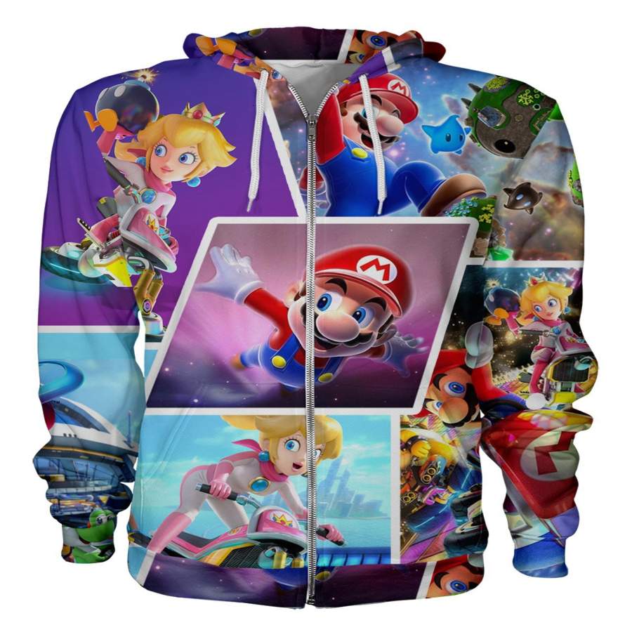 Super Mario Collage Zip Hoodie