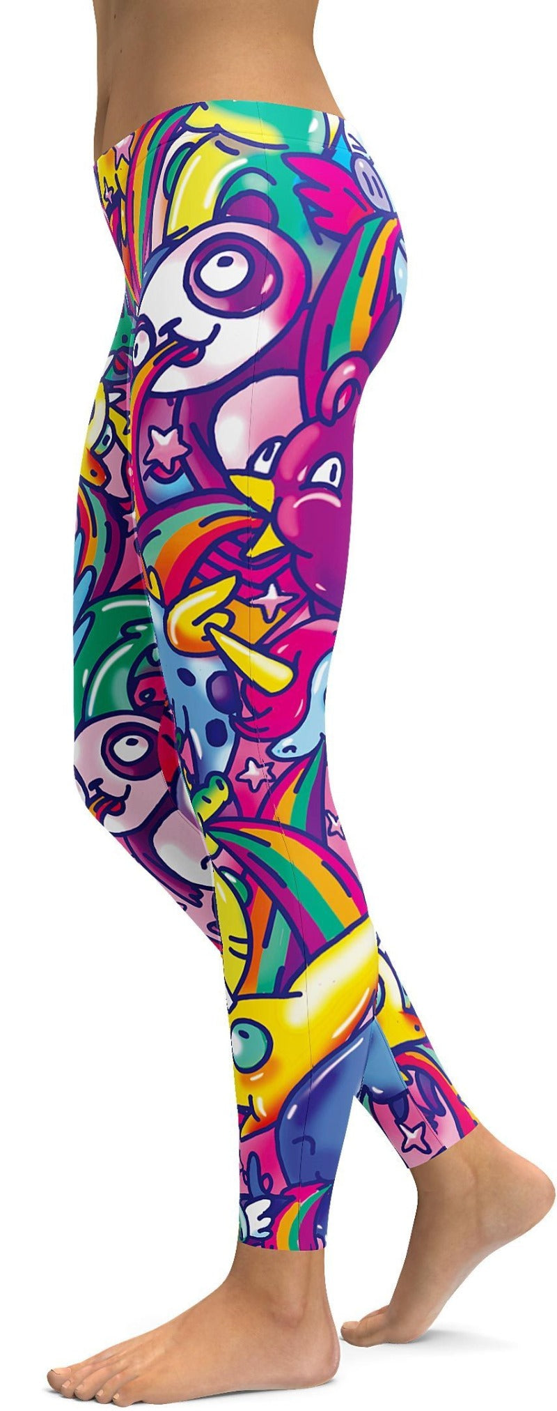 Vibrant Puking Animal Leggings