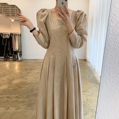 2022 Elegant Birthday Dress for Women A-Line Vintage Korean Spring Dresses Women High Waist Luxury Party Autumn Long Sleeve alx