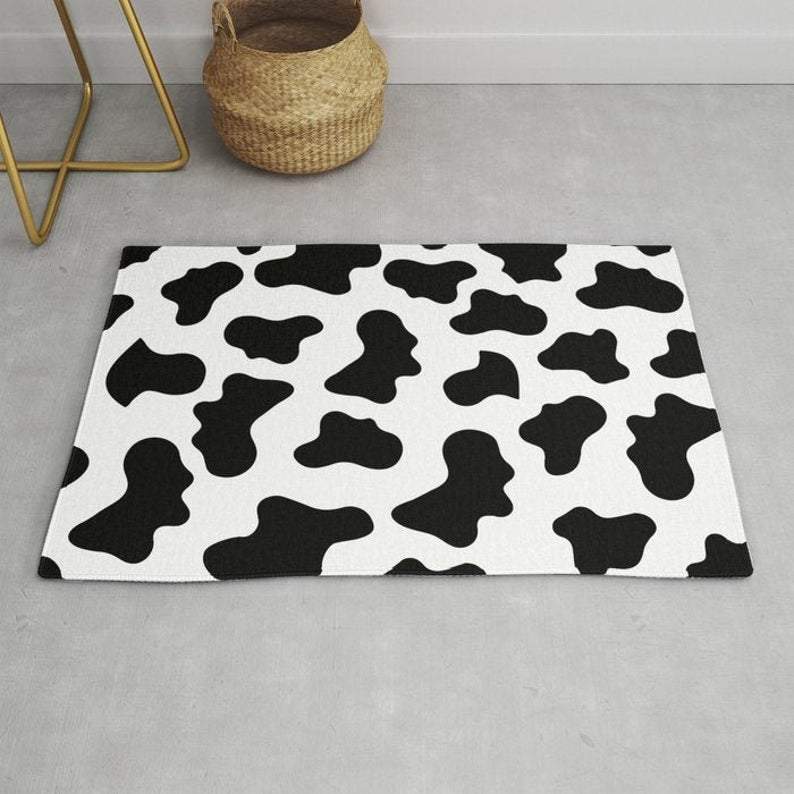 Cow Print Area Rug Doormat Welcome Mat House Warming Gift Home Decor Funny Doormat Gift Idea