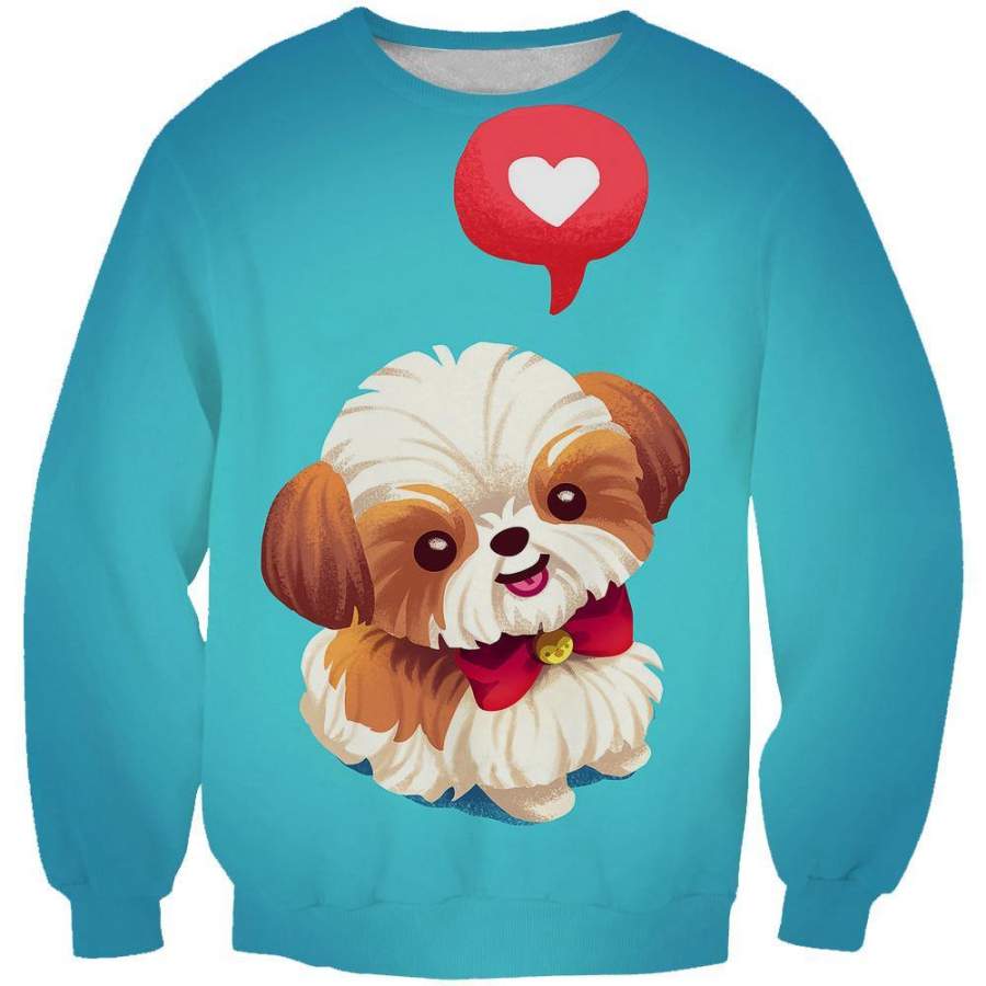 Cute Shih Tzu Sweatshirt – Puppy Shih Tzu Dog Clothing