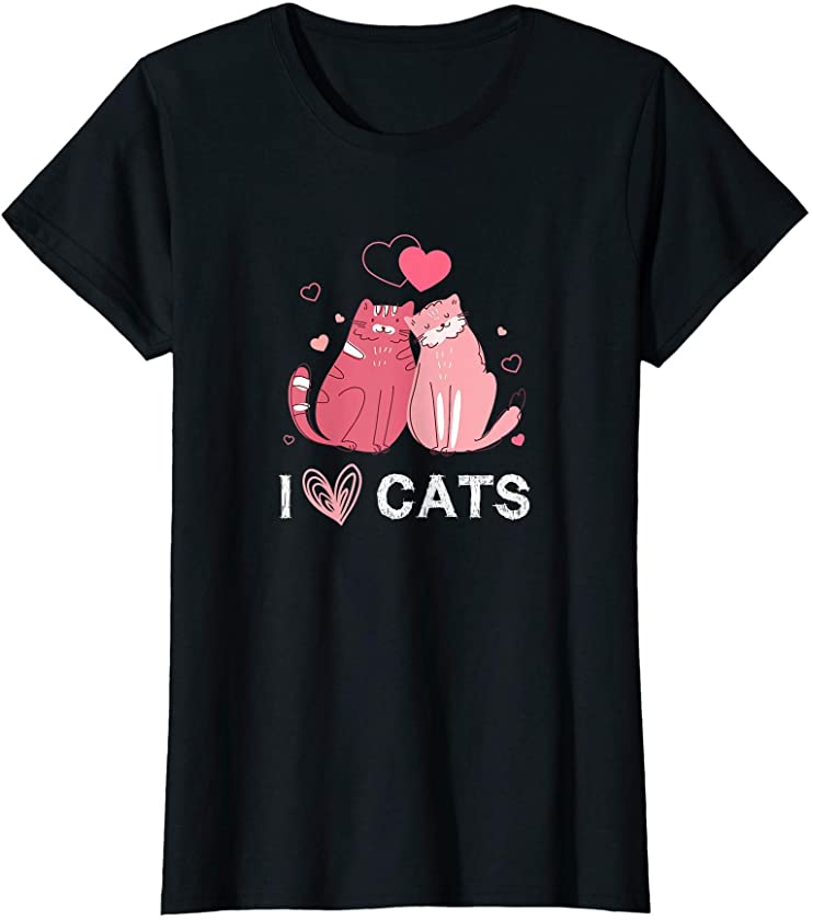 Womens Love Kittens Cat Lovers Apparel T-Shirt