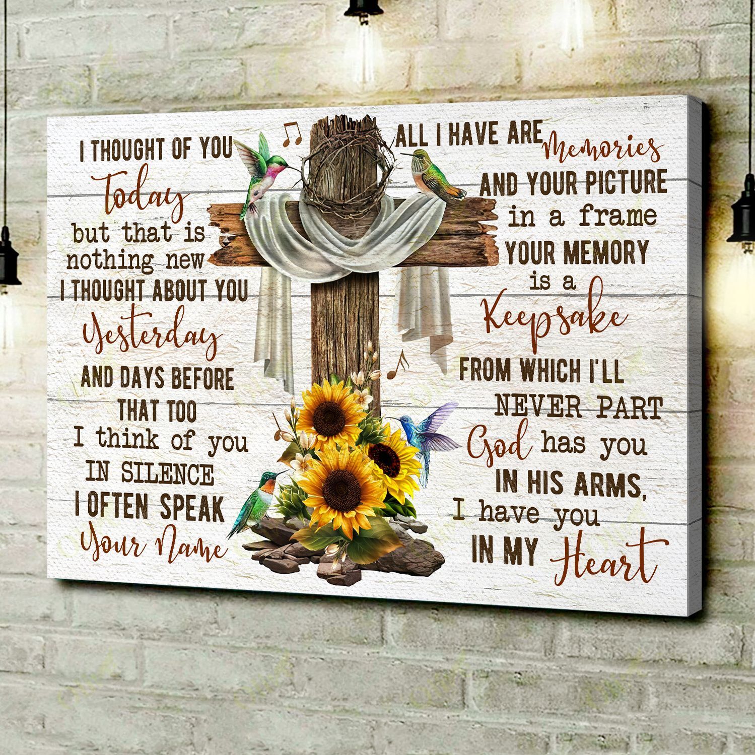 Jesus – I Thought Of You Easter Canvas And Poster | Wall Decor Visual Art