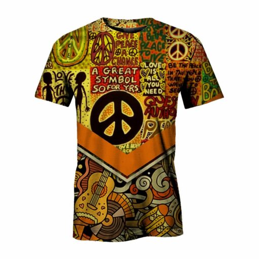 Hippie Be Nice Peace 3D All Over Printed Shirts For Men And Women, Gift For Hippie Lover, Hippie Soul