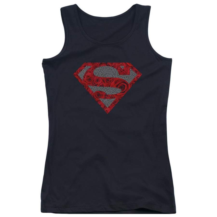 Superman – Elephant Rose Shield Juniors Tank Top