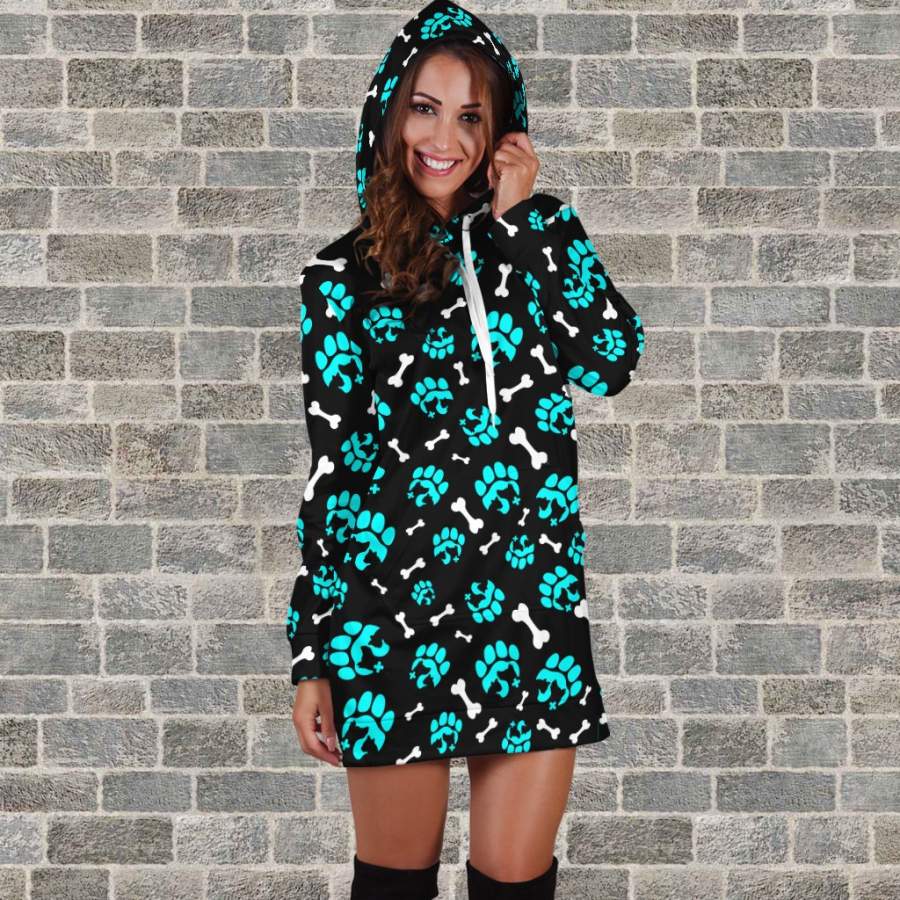 Vet Tech Multi Animals Paw Women’s Hoodie Dress