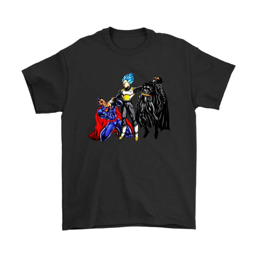 Vegeta Super Saiyan Blue Beats Superman And Batman Dragon Ball Shirts