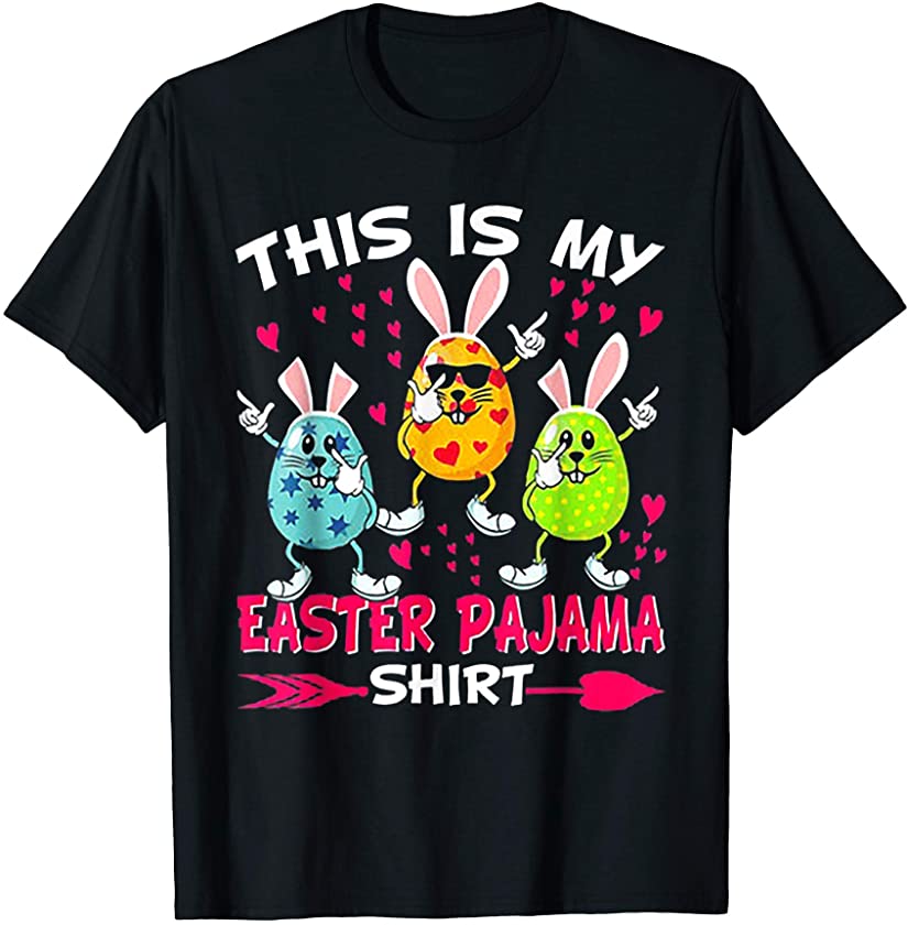 This Is My Easter Pajama Dabbing Bunny Easter Egg T-Shirt