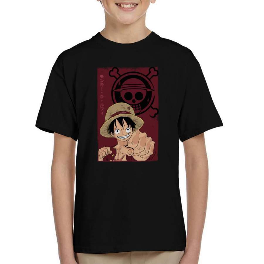 Luffy Punch One Piece Kid’s T-shirt