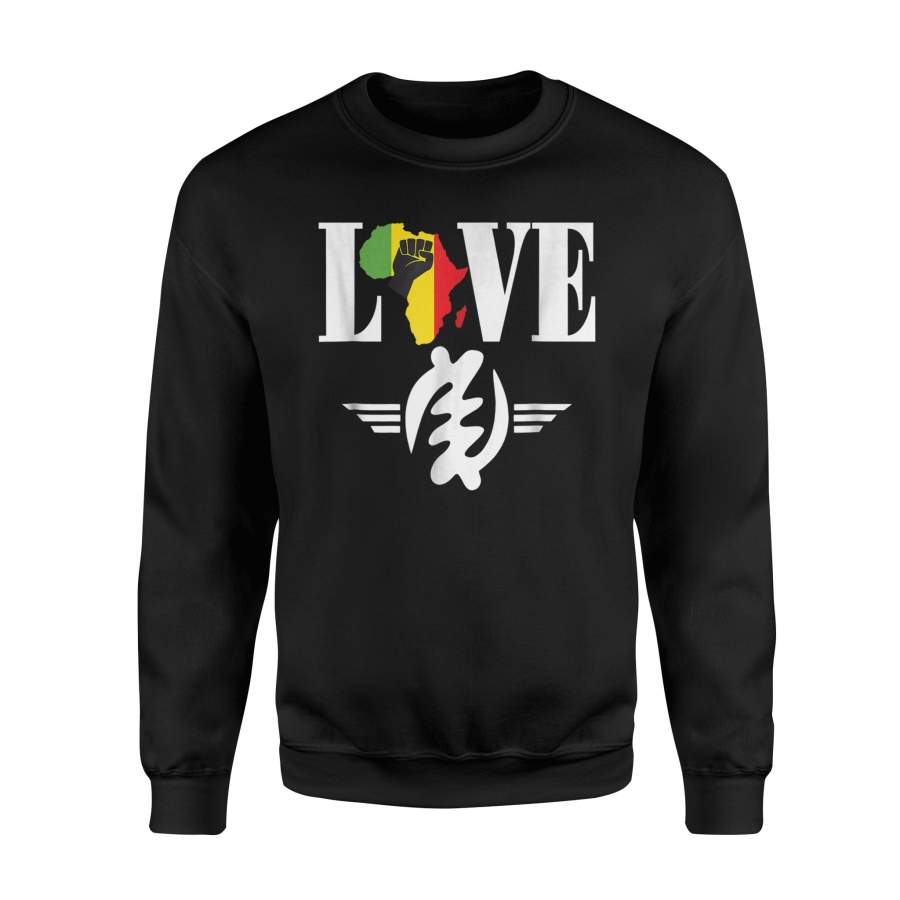 Africa Black Power Africa Map Fist African Pride Sweatshirt