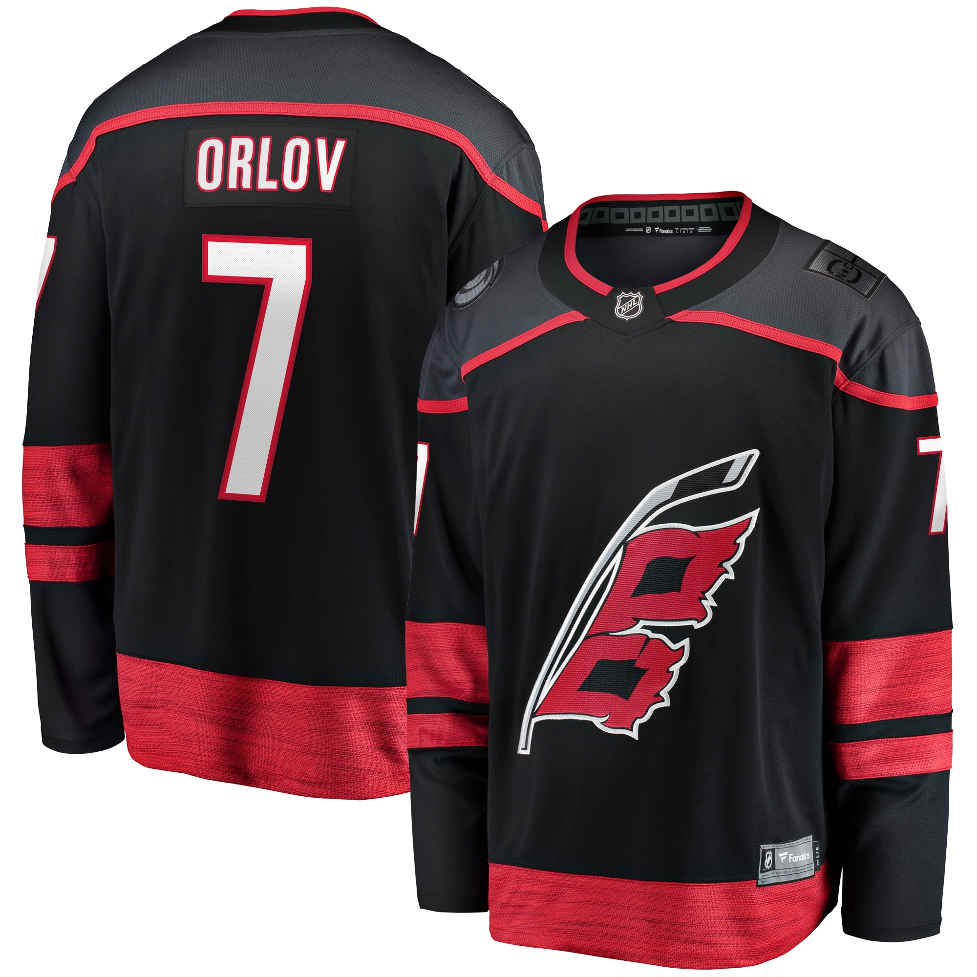 Men's Carolina Hurricanes Dmitry Orlov Black Home Breakaway Jersey