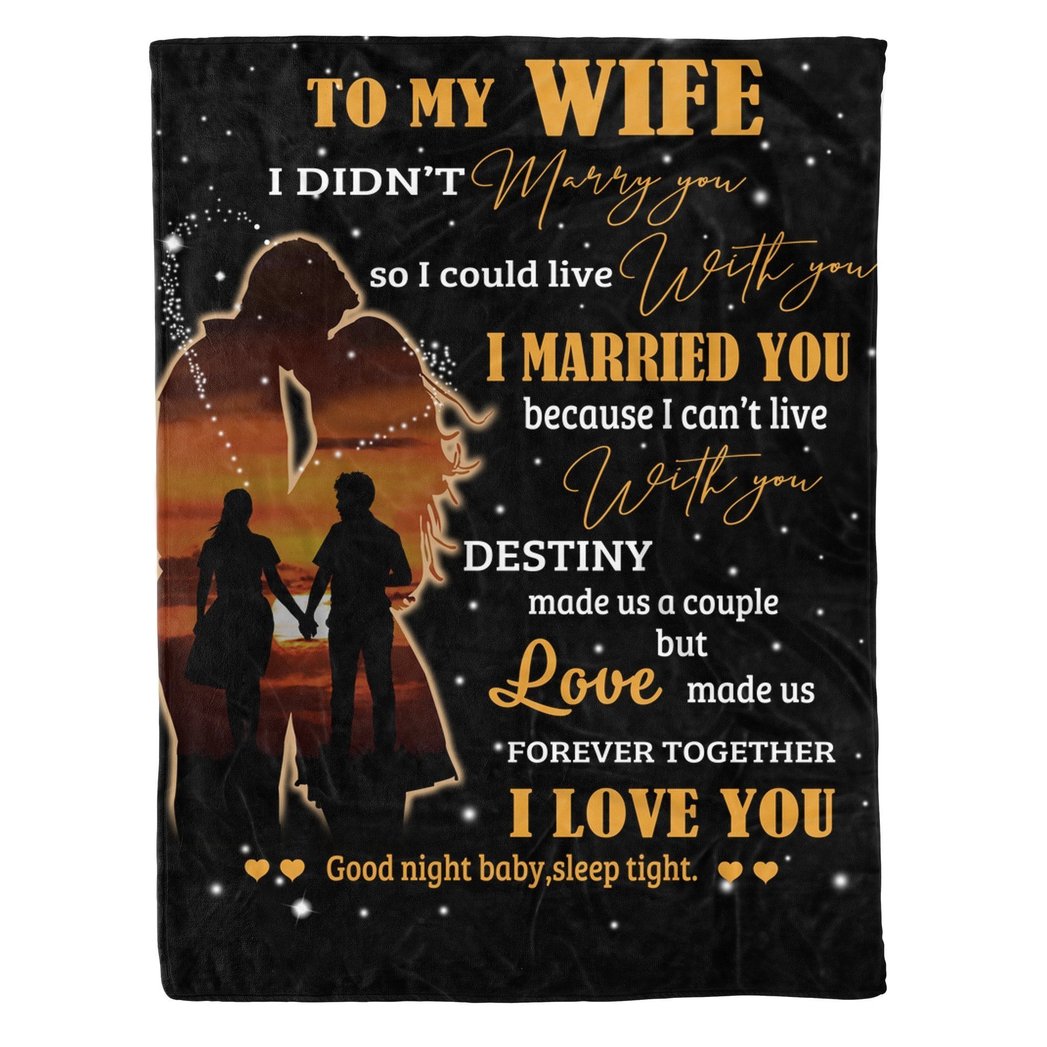 Family Blanket To My Wife Graphic Design Blanket – Cozy Sherpa Blanket, Gift Fleece Blanket, Custom Blankets, Picnic Blanket, Electric Blanket, Heated Blanket, Gravity Blanket
