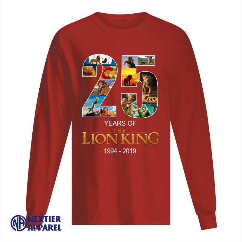 25 years of the lion king 1994-2019 shirt Men’s Long Sleeved T-Shirt