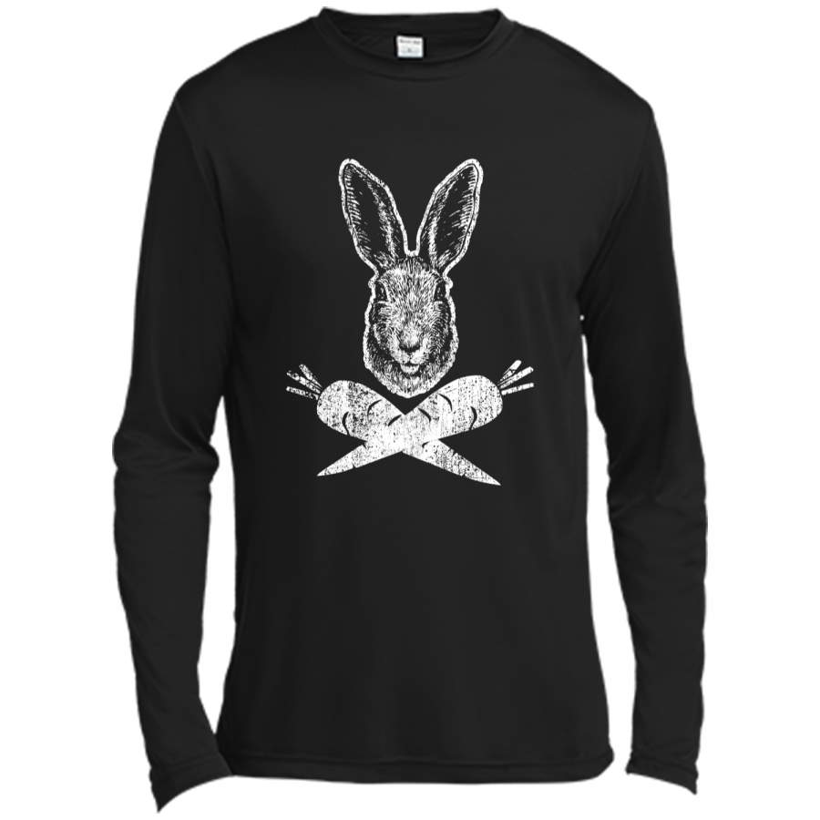 Bunny Skull And Crossbones Hip Easter T-Shirt Long Sleeve Moisture Absorbing Shirt