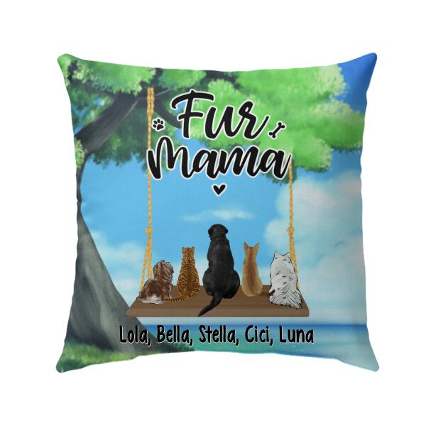 Pets On Swing – Personalized Pillow For Her, Him, Dog Lovers, Cat Lovers, Rabbit Lovers