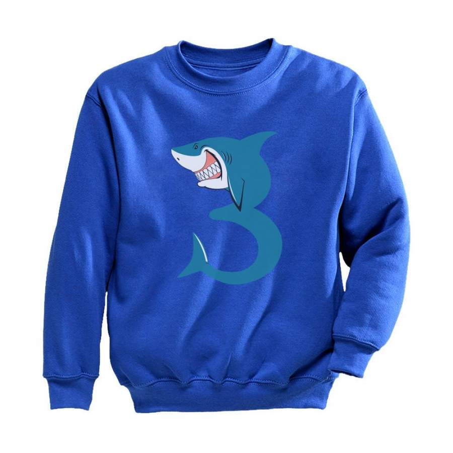 3rd Birthday Shark Three Year Old Toddler/Kids Sweatshirt