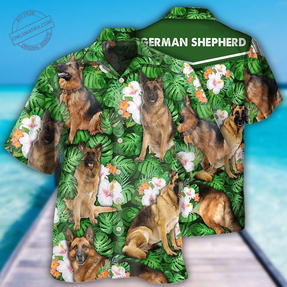 German Shepherd Dog Lover Tropical Life Hawaii Shirt Ha85566