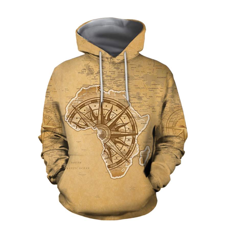 African Map – African Is Our Home Unisex Deluxe Hoodie ML