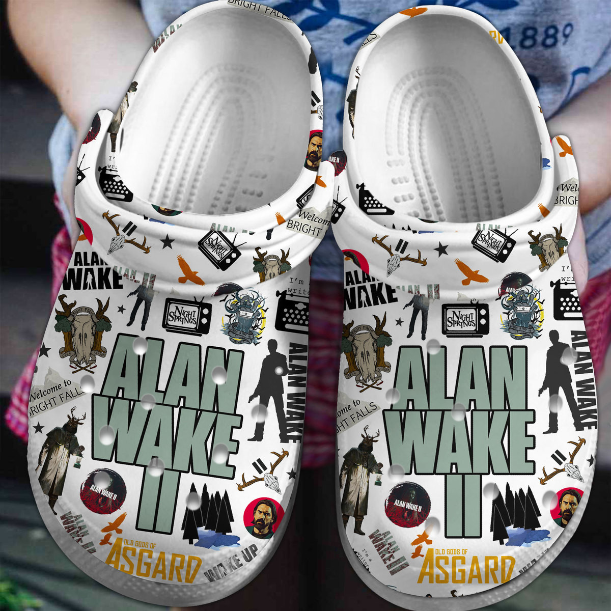 Alan Wake Game Crocs Crocband Clogs Shoes Comfortable For Men Women and Kids